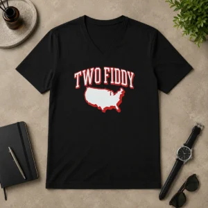Premium Pretty Two Fiddy Triple B USA Map V-Neck Shirt
