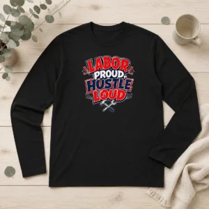 Hot Pretty Labor Day Cartoon Proud Hustle Statement Shirt - Image 6