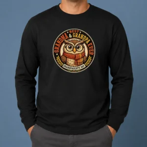 Original Funny Grandparents Day Best Grandma Grandpa Mascot Badge Long Sleeve Shirt