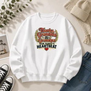 Pretty Grandparents Day Typography Thanks For Family Gratitud Sweater