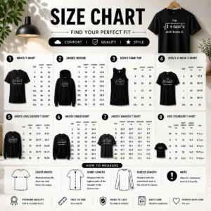 Size chart for Awesome I'M Sqrt 1 + Tan2 C And I Know It Math Lovers Quote with measurements in inches and cm