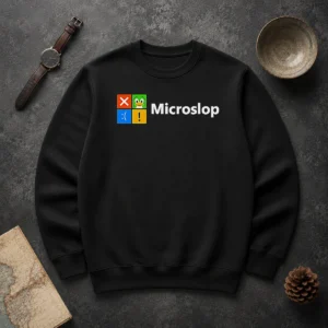 Hot Funny Microslop Logo Parody Sweater