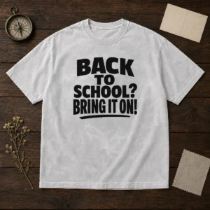 Funny Back To School Proud Silhouette Washed T-Shirt