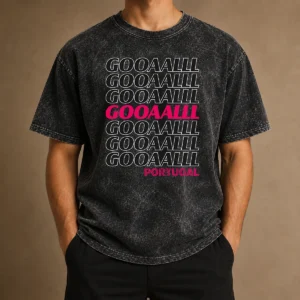 Pretty Goooaaalll Portugal Soccer Fan Apparel Goal Washed T-Shirt