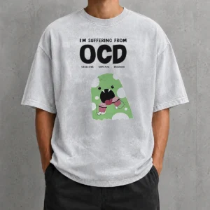 Pretty Ocd Obsessive Cupcake Disorder Monster Eating Im Suffering From Washed T-Shirt
