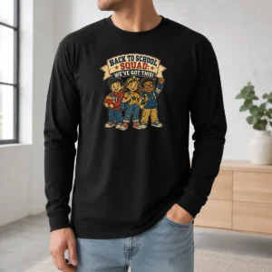 Good Back To School Squad Retro Distressed Long Sleeve Shirt