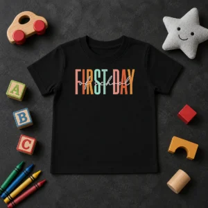 Nice Good First Day Of School Retro Typography Teacher Kids T-Shirt