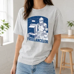 Funny Official Freelancer Knight Gaming Vintage Funny Gamer Washed T-Shirt