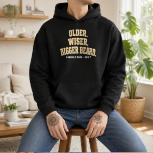 Funny Older Wiser Bigger Beard T Mobile Park Aug 7 Hoodie