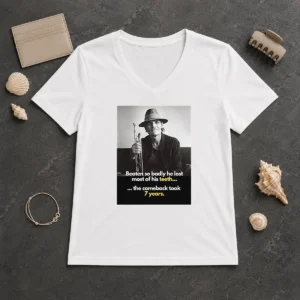Nice Beaten So Badly He Lost Most Of His Teeth The Comeback Took 7 Years V-Neck Shirt
