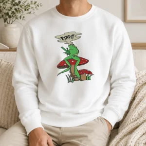 Official Frog Holding Gun Rippit Sweater