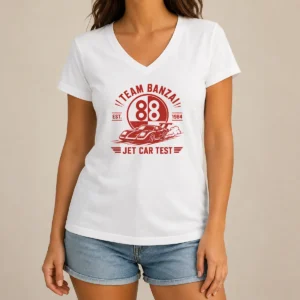 Funny Jet Car Test V-Neck Shirt