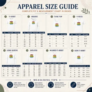 Size chart for Hot Nice Labour Day Pride Pixel For Hard Workers with measurements in inches and cm