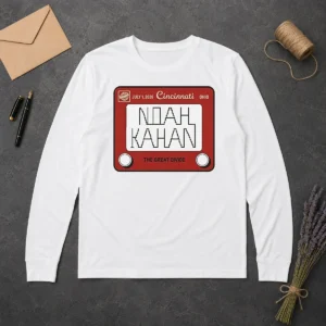 Funny Noah Kahan Great American Ball Park Cincinnati Reds Sticker July 01 2026 Long Sleeve Shirt