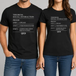 Funny Hot Social Interaction Theorem Math Proof Introvert