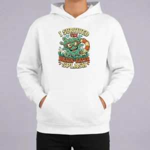 Pretty Vintage Brain Eater Splash Survivor Retro Hoodie