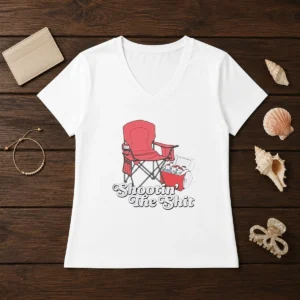 Hot Shooting The Shit Backyard BBQ V-Neck Shirt