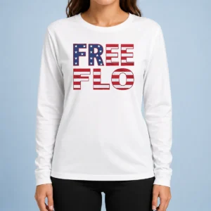 Top Patriotic USA Flag Stars And Stripes Typography Long Sleeve Shirt