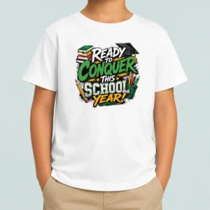 Official Back To School Excitement Ready To Conquer Kids T-Shirt