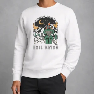 Hot Goat Scout Pointing Explore Nature Hail Satan Sweater