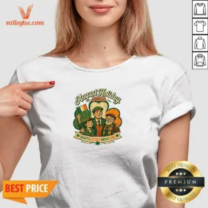 Original August Holiday Ireland Family Gratitude Vintage V-Neck Shirt