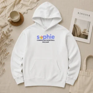 Hot Nice Sophie Cunningham Basketball Procamp Hoodie in black with front pocket and drawstring hood