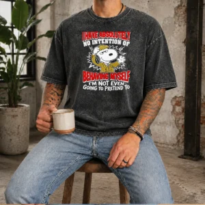 Awesome Snoopy I Have Absolutely No Intention Of Behaving Myself I'M Not Even Going To Pretend To Washed T-Shirt