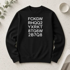 Official FCKGW RHQQ2 YXRKT 8TG6W 2B7Q8 long sleeve shirt displayed on a white background