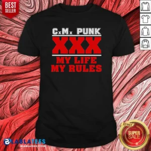 Premium Hot Straight Edge Hardcore CM Punk XXX My Life My Rules shirt optimized for perfect fit and comfort