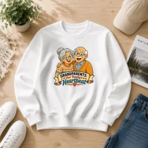 Pretty Grandparents Day Cartoon Honoring Family Heartbeat Sweater