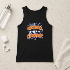Nice Official Back To School Ready To Conquer Vector For Students Tank Top