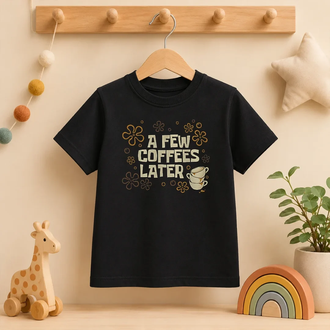 funny-a-few-coffees-later-kids-t-shirt Funny A Few Coffees Later Kids T-Shirt