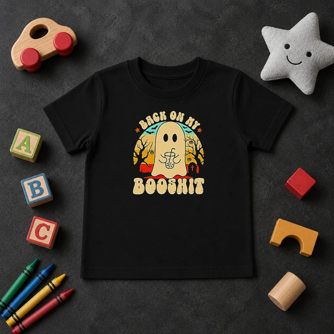 Funny Awesome Back On My Booshit Retro Ghost Drinking Boba Tea Kids T Shirt Funny Awesome Back On My Booshit Retro Ghost Drinking Boba Tea Kids T Shirt in vibrant colors on a comfortable cotton fabric