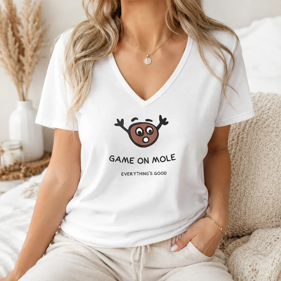 Funny Awesome Game On Mole Everything'S Good V Neck Shirt Funny Awesome Game On Mole Everything'S Good V-Neck Shirt