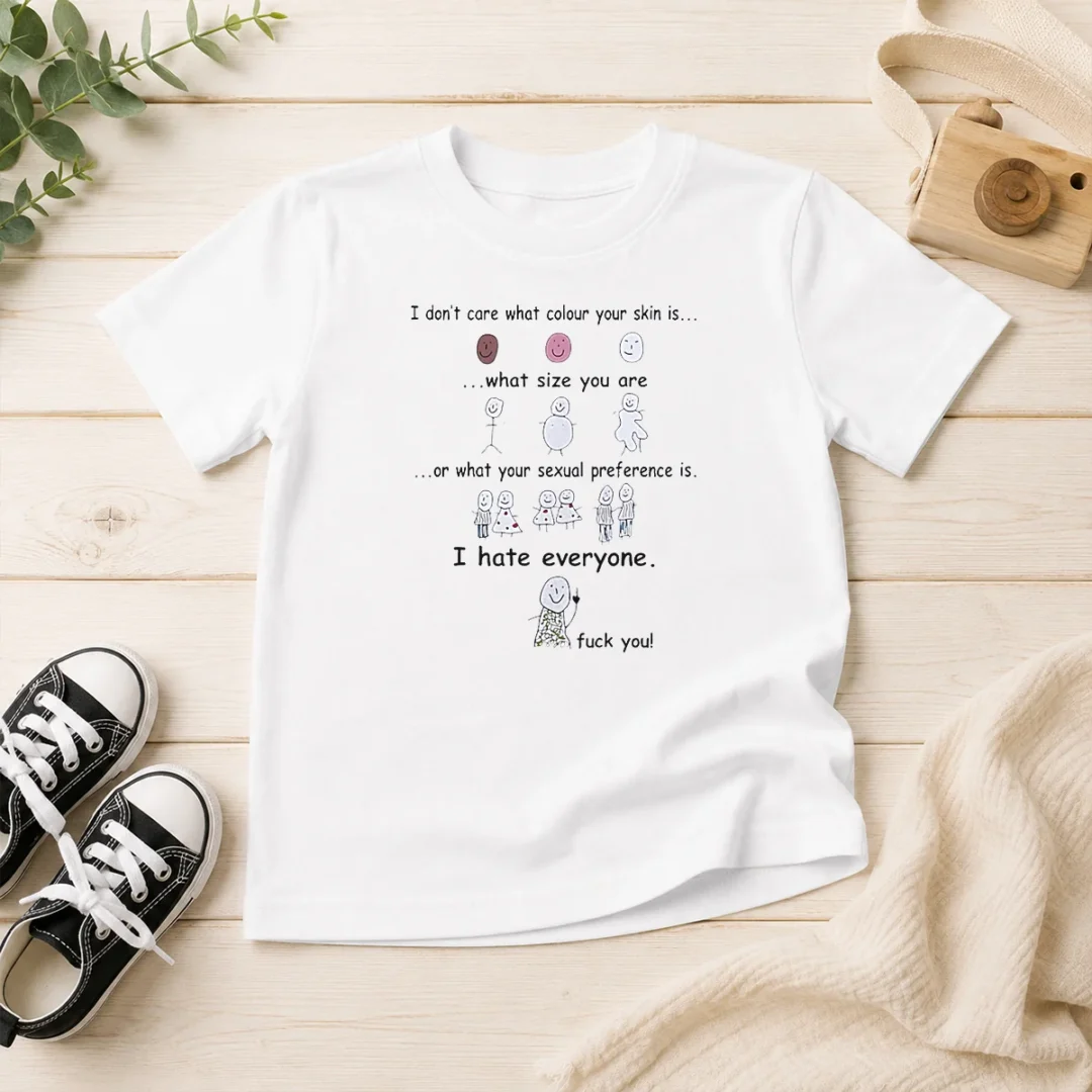 funny-awesome-i-hate-everyone-stick-figure-kids-t-shirt Funny Awesome I Hate Everyone Stick Figure Kids T-Shirt