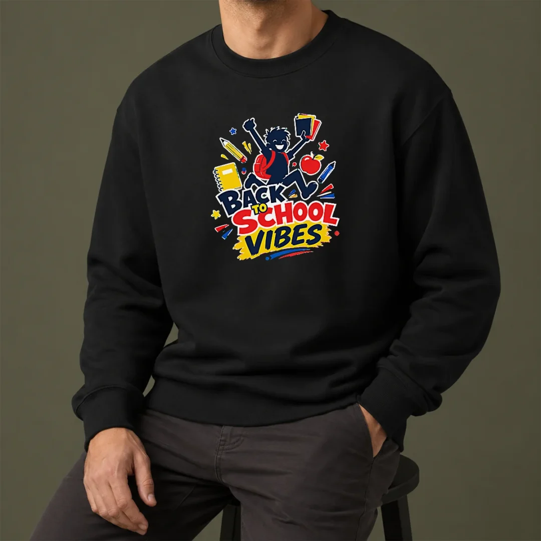 funny-back-to-school-vibes-excited-student-silhouette-sweater Funny Back To School Vibes Excited Student Silhouette Sweater
