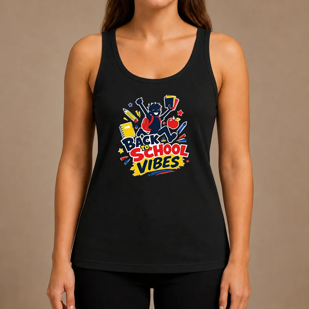 funny-back-to-school-vibes-excited-student-silhouette-tank-top Funny Back To School Vibes Excited Student Silhouette Tank Top