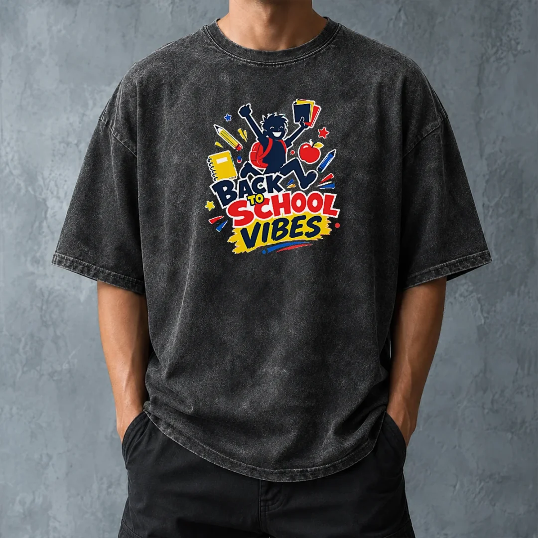 funny-back-to-school-vibes-excited-student-silhouette-washed-t-shirt-washed-tshirt Funny Back To School Vibes Excited Student Silhouette Washed T-Shirt
