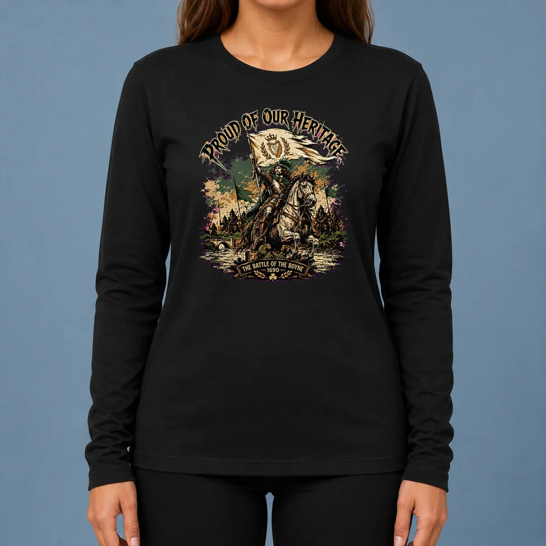 funny-battle-of-the-boyne-heritage-pride-long-sleeve-shirt Funny Battle Of The Boyne Heritage Pride long sleeve shirt with heritage design in comfortable fabric