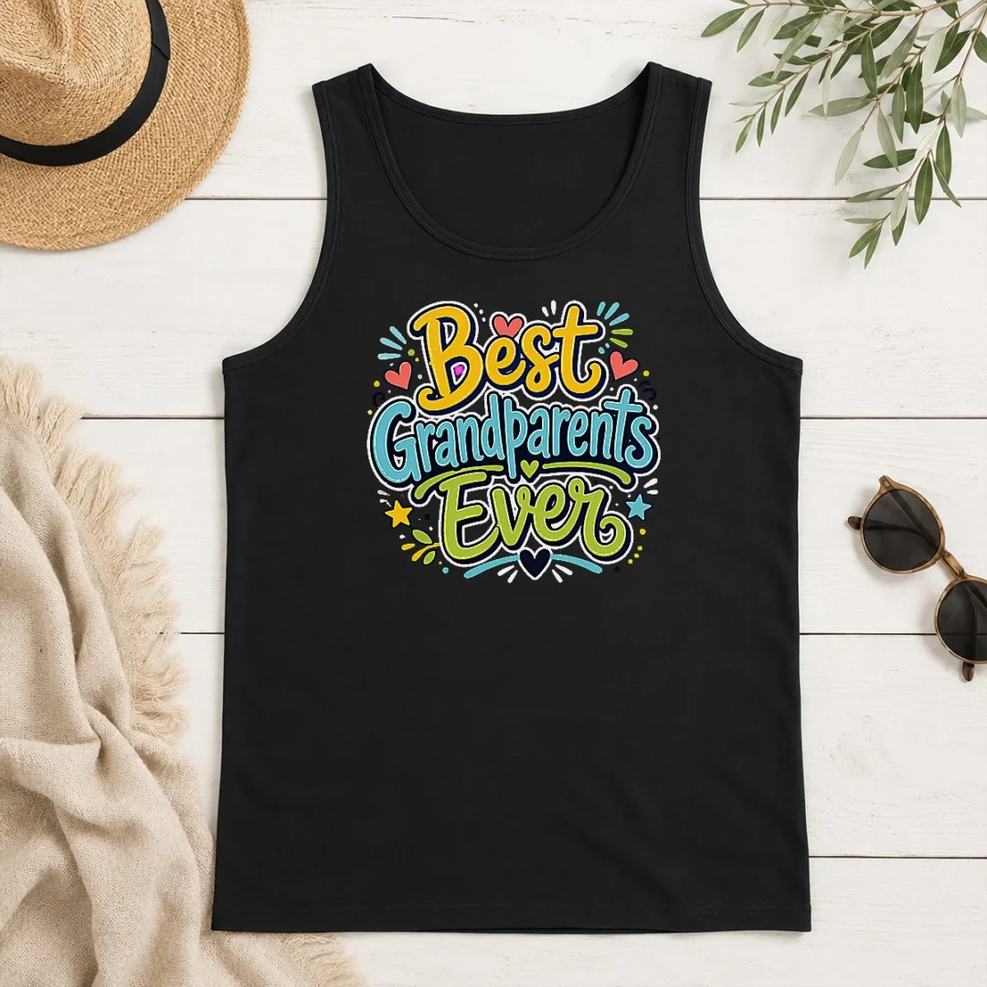 Funny Best Grandparents Ever Doodle Typography Tank Top Funny Best Grandparents Ever Doodle Typography Tank Top