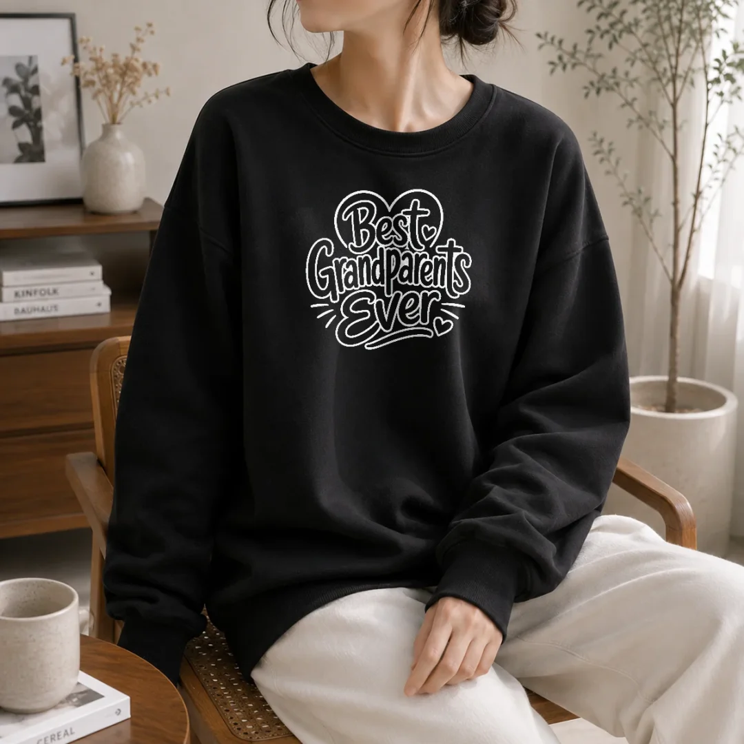 funny-best-grandparents-ever-line-art-sweater Funny Best Grandparents Ever Line Art Sweater