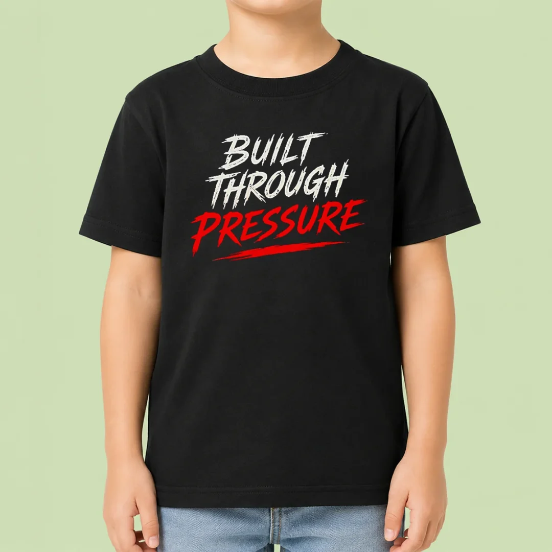 funny-built-through-pressure-kids-t-shirt Funny Built Through Pressure Kids T-Shirt