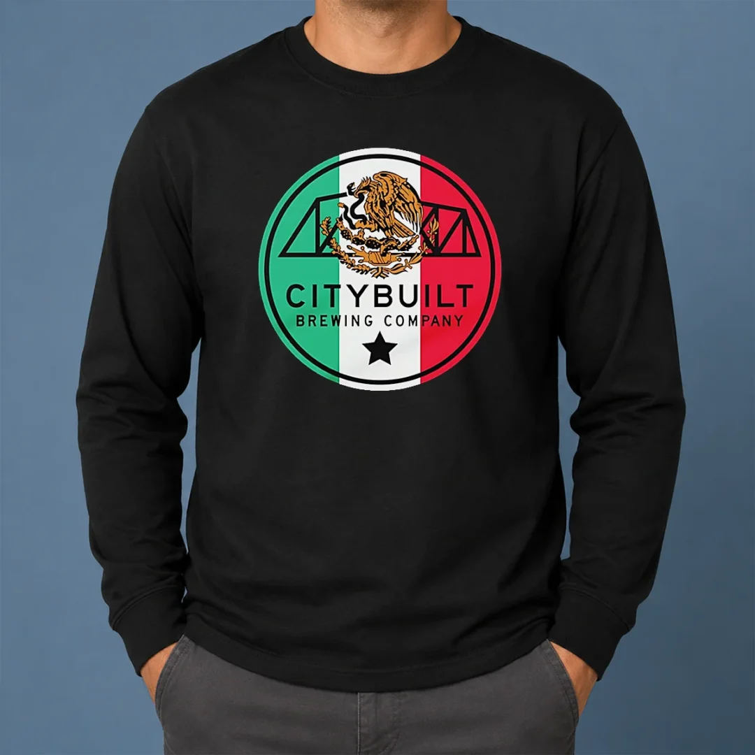 Funny Citybuilt Brewing Company Mexico Flag Eagle Long Sleeve Shirt Funny Citybuilt Brewing Company Mexico Flag Eagle Long Sleeve Shirt