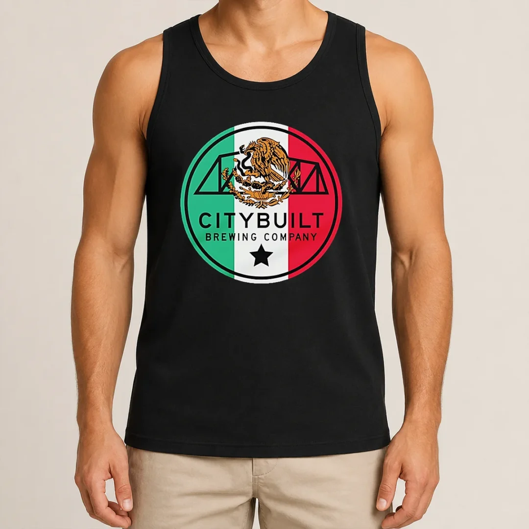 Funny Citybuilt Brewing Company Mexico Flag Eagle Tank Top Funny Citybuilt Brewing Company Mexico Flag Eagle Tank Top