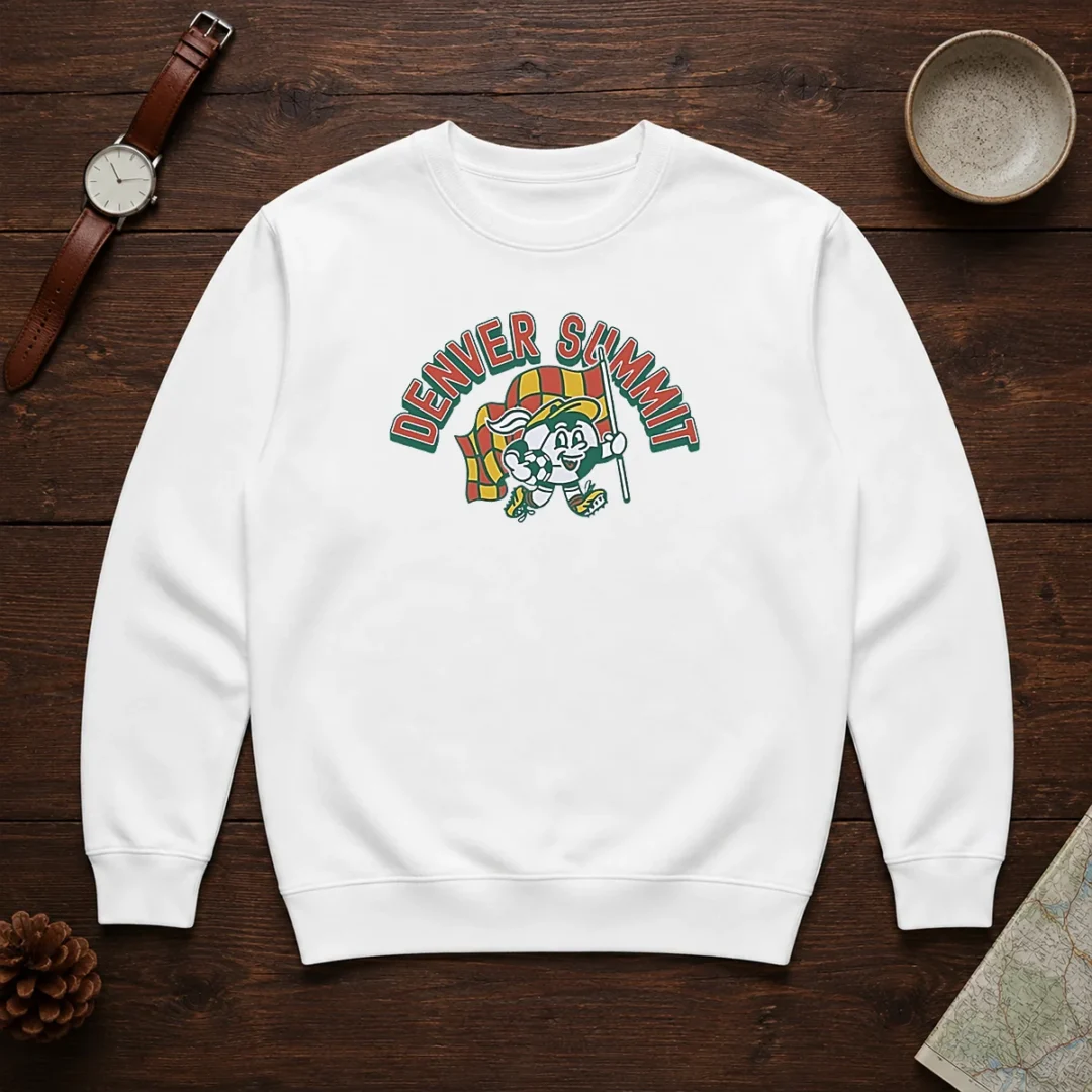 funny-denver-summit-mascot-soccer-ball-character-sweater Funny Denver Summit Mascot Soccer Ball Character Sweater