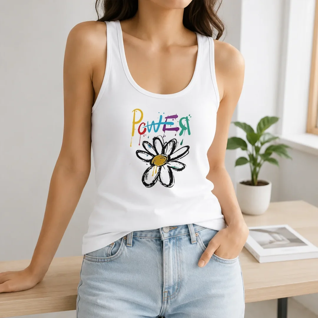 Funny Dragon Power World Tour Flower Handraw Tank Top Funny Dragon Power World Tour Flower Handraw Tank Top