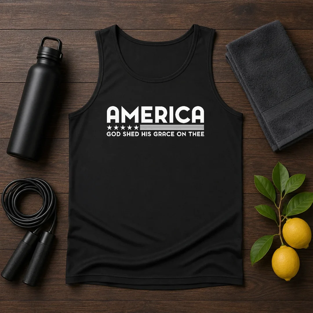 funny-god-shed-his-grace-on-thee-tank-top Funny God Shed His Grace On Thee Tank Top