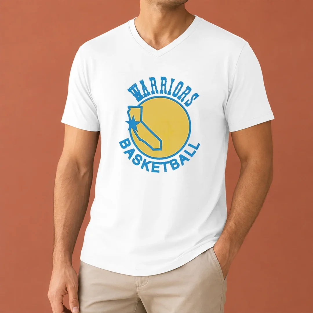 funny-golden-state-warriors-nba-warriors-basketball-logo-v-neck-shirt Funny Golden State Warriors NBA Warriors Basketball Logo V-Neck Shirt