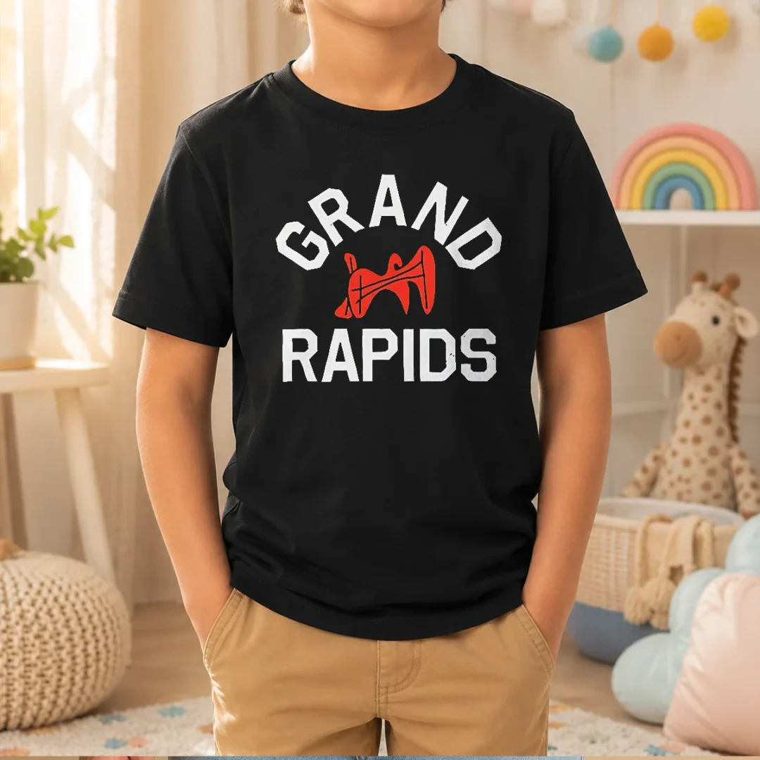 funny-grand-rapids-michigan-city-logo-kids-t-shirt Funny Grand Rapids Michigan City Logo Kids T-Shirt