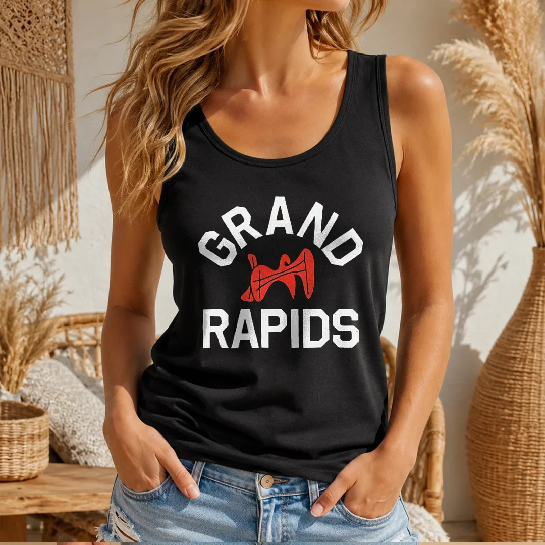 funny-grand-rapids-michigan-city-logo-tank-top Funny Grand Rapids Michigan City Logo Tank Top
